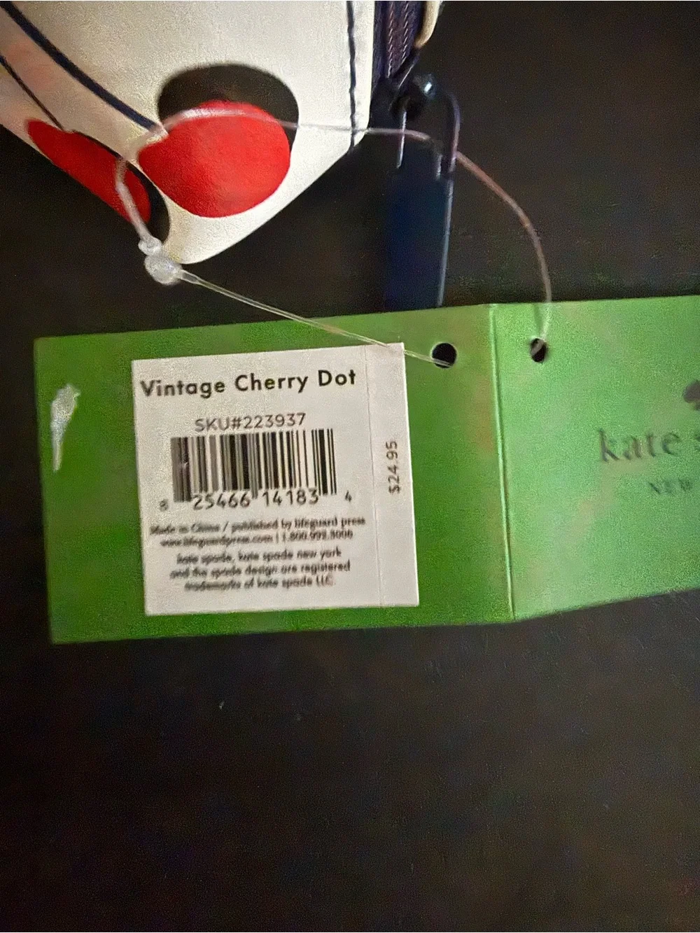 kate spade White Cherry Print Pencil Case